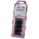 McGard Hex Lug Nut (Cone Seat) M14X1.5 / 22mm Hex / 1.635in. Length (4-Pack) - Black McGard Lug Nuts  AXOPROS