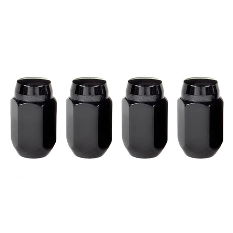 McGard Hex Lug Nut (Cone Seat) M14X1.5 / 22mm Hex / 1.635in. Length (4-Pack) - Black McGard Lug Nuts  AXOPROS