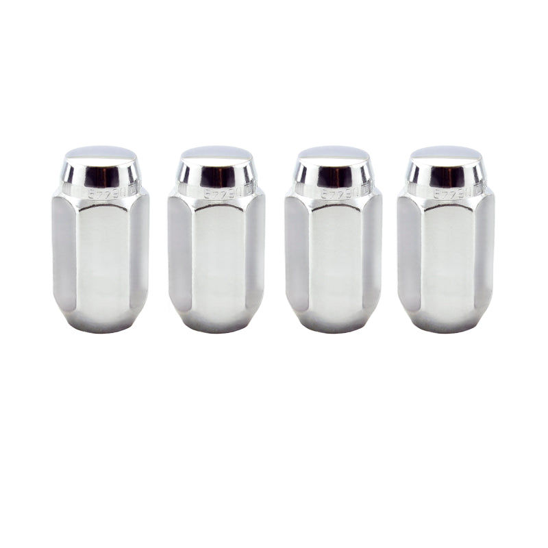 McGard Hex Lug Nut (Cone Seat) M14X1.5 / 22mm Hex / 1.635in. Length (4-Pack) - Chrome McGard Lug Nuts  AXOPROS