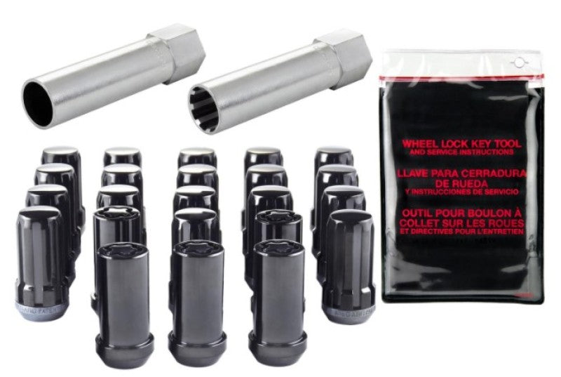 McGard SplineDrive Tuner 23-PC Jeep JL Install Kit w/Locks & Tool (Cone) M14X1.5 / 22m Hex - Black McGard Lug Nuts  AXOPROS