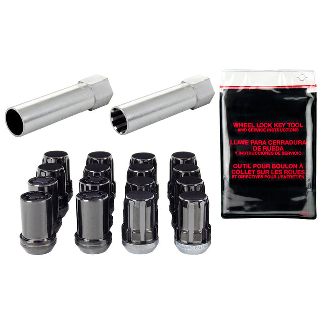 McGard SplineDrive Tuner 4 Lug Install Kit w/Locks & Tool (Cone) M12X1.5 / 13/16 Hex - Black McGard Lug Nuts  AXOPROS