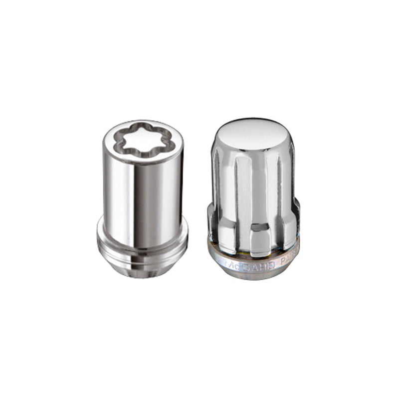 McGard SplineDrive Tuner 5 Lug Install Kit w/Locks & Tool (Cone) M12x1.5 / 13/16 Hex - Chrome (CS) McGard Lug Nuts  AXOPROS
