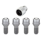 McGard Wheel Lock Bolt Set - 4pk. (Cone Seat) M12X1.25 / 17mm Hex / 22.0mm Shank Length - Chrome McGard Wheel Bolts  AXOPROS