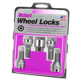 McGard Wheel Lock Bolt Set - 4pk. (Cone Seat) M12X1.25 / 19mm Hex / 25.6mm Shank Length - Chrome McGard Wheel Bolts  AXOPROS
