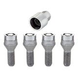 McGard Wheel Lock Bolt Set - 4pk. (Cone Seat) M12X1.5 / 17mm Hex / 25.5mm Shank Length - Chrome McGard Wheel Bolts  AXOPROS