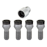 McGard Wheel Lock Bolt Set - 4pk. (Cone Seat) M14X1.25 / 17mm Hex / 27.3mm Shank Length - Black McGard Wheel Bolts  AXOPROS