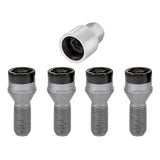 McGard Wheel Lock Bolt Set - 4pk. (Cone Seat) M14X1.25 / 17mm Hex / 27.3mm Shank Length - Black McGard Wheel Bolts  AXOPROS