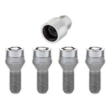 McGard Wheel Lock Bolt Set - 4pk. (Cone Seat) M14X1.25 / 17mm Hex / 27.3mm Shank Length - Chrome McGard Wheel Bolts  AXOPROS