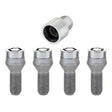 McGard Wheel Lock Bolt Set - 4pk. (Cone Seat) M14X1.25 / 17mm Hex / 27.3mm Shank Length - Chrome McGard Wheel Bolts  AXOPROS