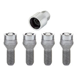 McGard Wheel Lock Bolt Set - 4pk. (Cone Seat) M14X1.25 / 17mm Hex / 27.3mm Shank Length - Chrome McGard Wheel Bolts  AXOPROS