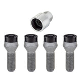 McGard Wheel Lock Bolt Set - 4pk. (Cone Seat) M14X1.5 / 17mm Hex / 31.0mm Shank Length - Black McGard Wheel Bolts  AXOPROS