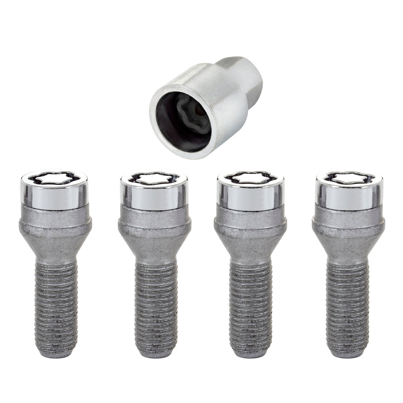 McGard Wheel Lock Bolt Set - 4pk. (Cone Seat) M14X1.5 / 19mm Hex / 31.0mm Shank Length - Chrome McGard Wheel Bolts  AXOPROS