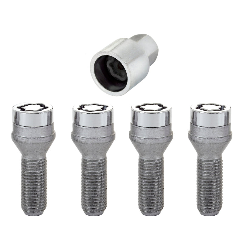 McGard Wheel Lock Bolt Set - 4pk. (Cone Seat) M14X1.5 / 19mm Hex / 31.0mm Shank Length - Chrome McGard Wheel Bolts  AXOPROS