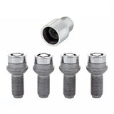 McGard Wheel Lock Bolt Set - 4pk. (Radius Seat) M14X1.5 / 17mm Hex / 27.0mm Shank Length - Chrome McGard Wheel Bolts  AXOPROS