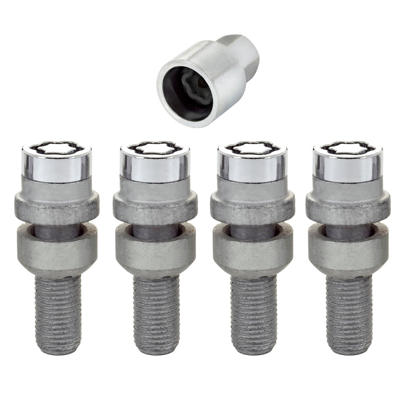 McGard Wheel Lock Bolt Set - 4pk. (Radius Seat) M14X1.5 / 17mm Hex / 28.2mm Shank Length - Chrome McGard Wheel Bolts  AXOPROS