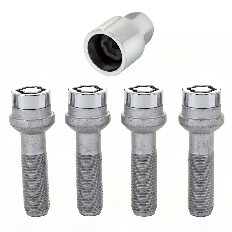 McGard Wheel Lock Bolt Set - 4pk. (Radius Seat) M14X1.5 / 17mm Hex / 45.0mm Shank Length - Chrome McGard Wheel Bolts  AXOPROS