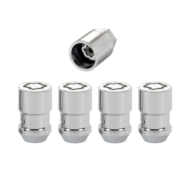 McGard Wheel Lock Nut Set - 4pk. (Cone Seat) 7/16-20 / 3/4 Hex / 1.46in. Length - Chrome McGard Lug Nuts  AXOPROS