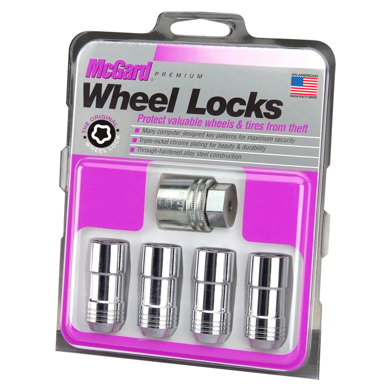 McGard Wheel Lock Nut Set - 4pk. (Cone Seat) 9/16-18 / 7/8 Hex / 1.765in. Length - Chrome McGard Lug Nuts  AXOPROS