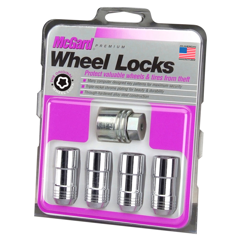McGard Wheel Lock Nut Set - 4pk. (Cone Seat) 9/16-18 / 7/8 Hex / 1.765in. Length - Chrome McGard Lug Nuts  AXOPROS