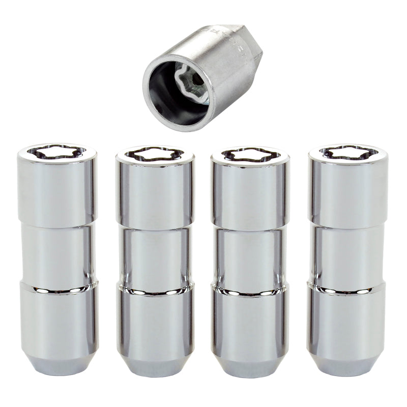 McGard Wheel Lock Nut Set - 4pk. (Cone Seat Duplex) 9/16-18 / 7/8 Hex / 2.5in. Length - Chrome McGard Lug Nuts  AXOPROS