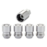 McGard Wheel Lock Nut Set - 4pk. (Cone Seat) M12X1.25 / 19mm & 21mm Dual Hex / 1.28in. L - Chrome McGard Lug Nuts  AXOPROS