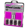 McGard Wheel Lock Nut Set - 4pk. (Cone Seat) M12X1.5 / 19mm & 21mm Dual Hex / 1.46in. Length - Black McGard Lug Nuts  AXOPROS