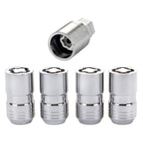 McGard Wheel Lock Nut Set - 4pk. (Cone Seat) M14X1.5 / 21mm & 22mm Dual Hex / 1.639in. L - Chrome McGard Lug Nuts  AXOPROS