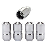 McGard Wheel Lock Nut Set - 4pk. (Cone Seat) M14X1.5 / 21mm & 22mm Dual Hex / 1.639in. L - Chrome McGard Lug Nuts  AXOPROS