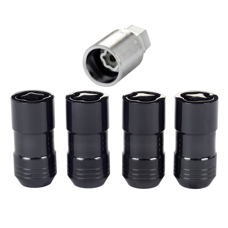 McGard Wheel Lock Nut Set - 4pk. (Cone Seat) M14X1.5 / 21mm & 22mm Dual Hex / 1.965in. L - Black McGard Lug Nuts  AXOPROS