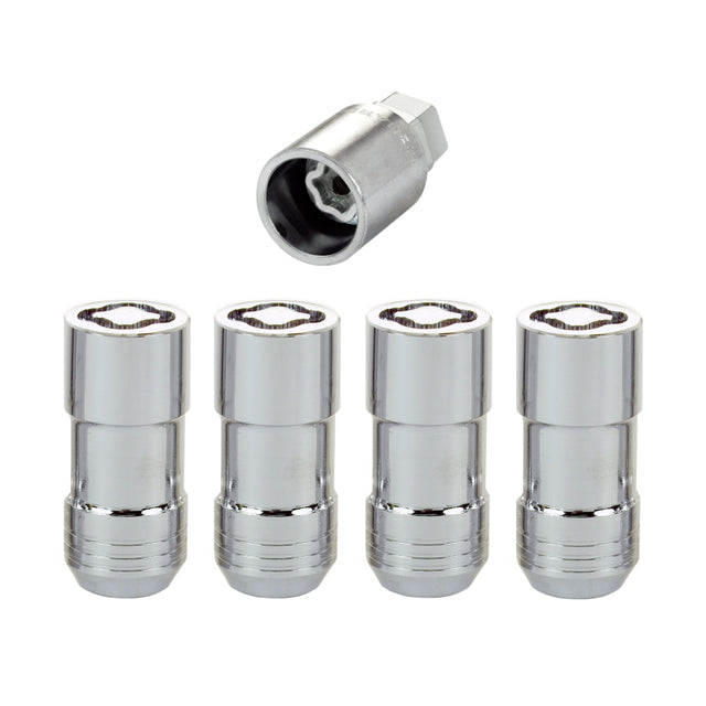 McGard Wheel Lock Nut Set - 4pk. (Cone Seat) M14X1.5 / 21mm & 22mm Dual Hex / 1.965in. L - Chrome McGard Lug Nuts  AXOPROS