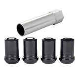 McGard Wheel Lock Nut Set - 4pk. (Tuner / Cone Seat) M12X1.25 / 13/16 Hex / 1.24in. Length - Black McGard Lug Nuts  AXOPROS