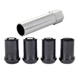 McGard Wheel Lock Nut Set - 4pk. (Tuner / Cone Seat) M12X1.25 / 13/16 Hex / 1.24in. Length - Black McGard Lug Nuts  AXOPROS
