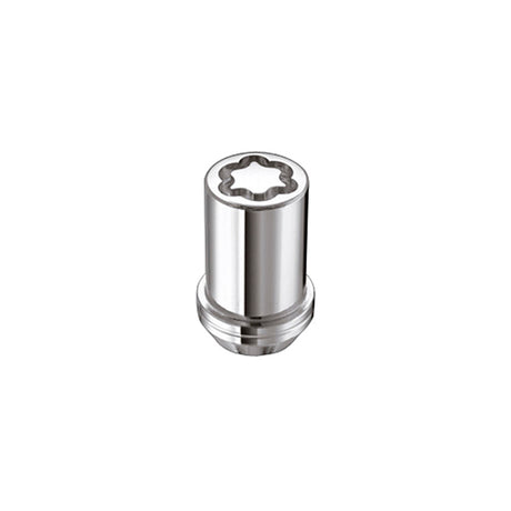 McGard Wheel Lock Nut Set - 4pk. (Tuner / Cone Seat) M12X1.5 / 13/16 Hex / 1.24in. Length - Chrome McGard Lug Nuts  AXOPROS