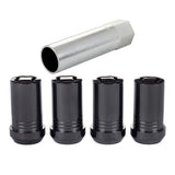 McGard Wheel Lock Nut Set - 4pk. (Tuner / Cone Seat) M14X1.5 / 22mm Hex / 1.648in. Length - Black McGard Lug Nuts  AXOPROS
