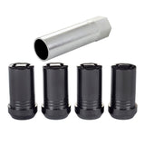 McGard Wheel Lock Nut Set - 4pk. (Tuner / Cone Seat) M14X1.5 / 22mm Hex / 1.648in. Length - Black McGard Lug Nuts  AXOPROS