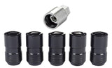 McGard Wheel Lock Nut Set - 5pk. (Cone Seat) M14X1.5 / 22mm Hex / 1.639in OAL - Black McGard Lug Nuts  AXOPROS