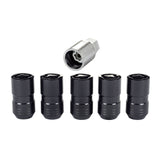 McGard Wheel Lock Nut Set - 5pk. (Cone Seat) M14X1.5 / 22mm Hex / 1.639in OAL - Black McGard Lug Nuts  AXOPROS