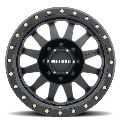 Method MR304 Double Standard 17x8.5 0mm Offset 8x6.5 130.81mm CB Matte Black Wheel Method Wheels Wheels - Cast  AXOPROS
