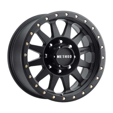 Method MR304 Double Standard 17x8.5 0mm Offset 8x6.5 130.81mm CB Matte Black Wheel Method Wheels Wheels - Cast  AXOPROS
