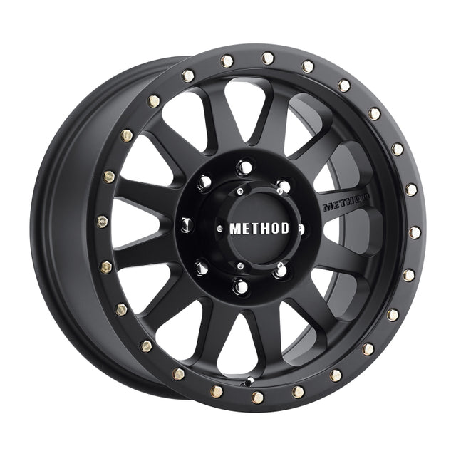 Method MR304 Double Standard 17x8.5 0mm Offset 8x6.5 130.81mm CB Matte Black Wheel Method Wheels Wheels - Cast  AXOPROS