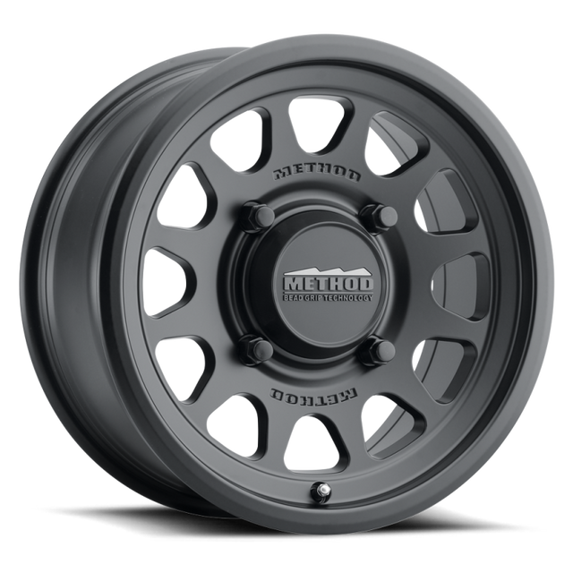 Method MR414 Bead Grip 15x7 / 5+2/38mm Offset / 5x4.5 / 76mm CB Matte Black Wheel Method Wheels Wheels - Cast  AXOPROS
