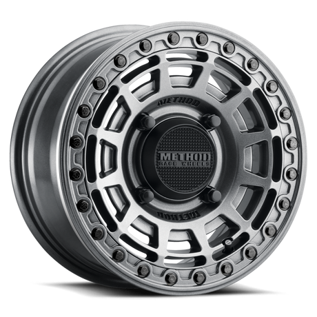 Method MR415 Beadlock 15x7 / 5+2/38mm Offset / 5x4.5 / 76 CB Graphite Wheel - Gloss Graphite Ring Method Wheels Wheels - Cast  AXOPROS