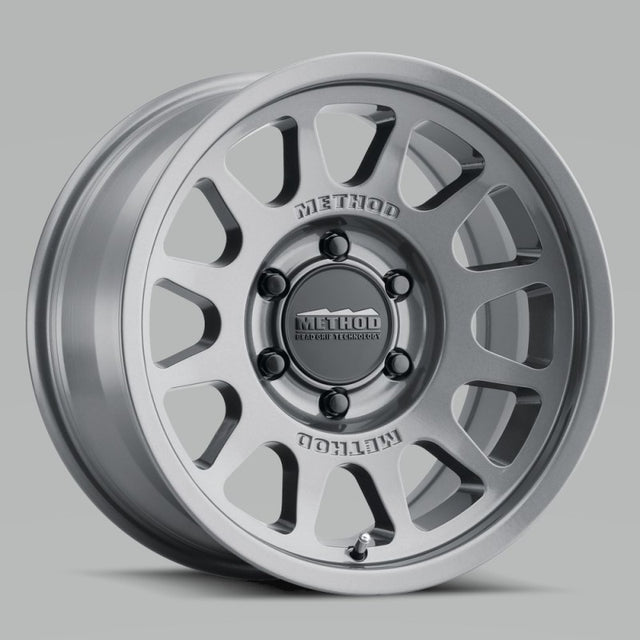 Method MR703 17x7.5 +50mm Offset 6x130 84.1mm CB Gloss Titanium Wheel - AXOPROS