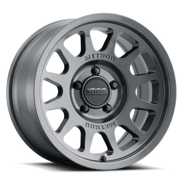 Method MR703 17x9 / -12mm Offset / 71.5mm Bore / 5x5 BP / 4.8in BS - Gloss Titanium Wheel Method Wheels Wheels - Cast  AXOPROS