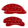 MGP 4 Caliper Covers Engraved Front & Rear C7/Corvette Red finish silver ch MGP Caliper Covers  AXOPROS