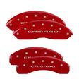 MGP 4 Caliper Covers Engraved Front & Rear Gen 5/Camaro Red finish silver ch MGP Caliper Covers  AXOPROS