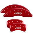 MGP 4 Caliper Covers Engraved Front & Rear JEEP Red finish silver ch MGP Caliper Covers  AXOPROS