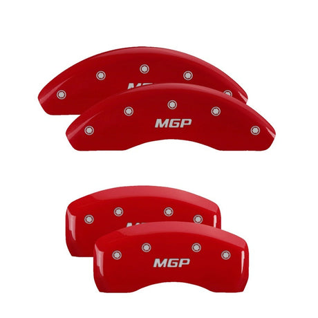 MGP 4 Caliper Covers Engraved Front & Rear MGP Red Finish White Characters 2018 Toyota Camry L/LE/SE MGP Caliper Covers  AXOPROS