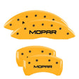 MGP 4 Caliper Covers Engraved Front & Rear MOPAR Yellow finish black ch MGP Caliper Covers  AXOPROS