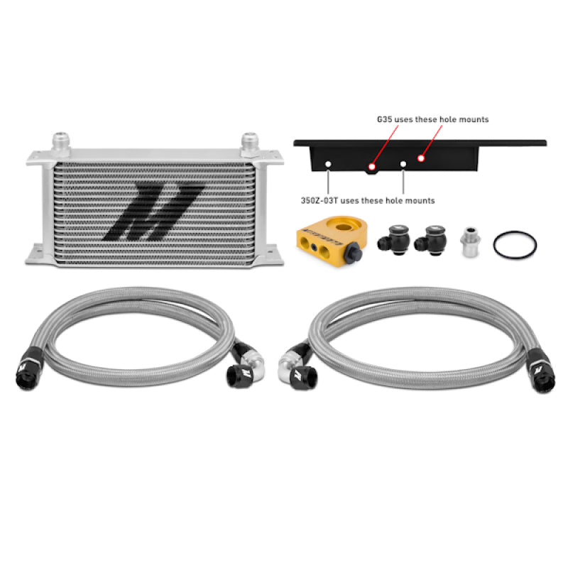 Mishimoto 03-09 Nissan 350Z / 03-07 Infiniti G35 (Coupe Only) Oil Cooler Kit - Thermostatic Mishimoto Oil Coolers  AXOPROS